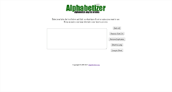 Desktop Screenshot of alphabetizer.org